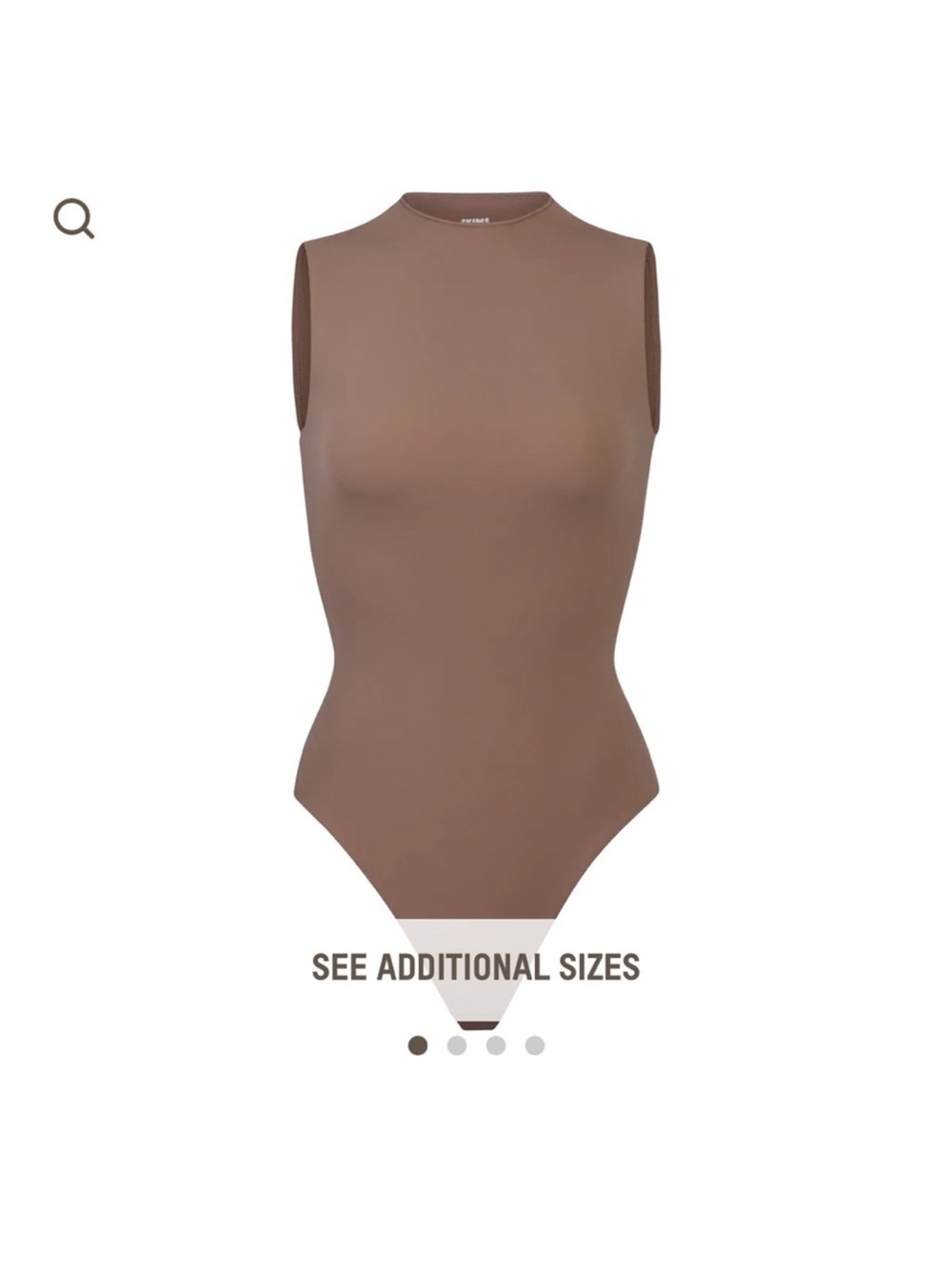 SKIMS Sleeveless Crewneck Bodysuit - Brown